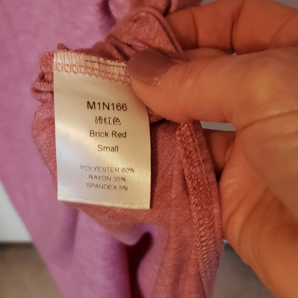 Womens Maxi dress brick red short sleeve 1 pocket - Picture 3 of 6